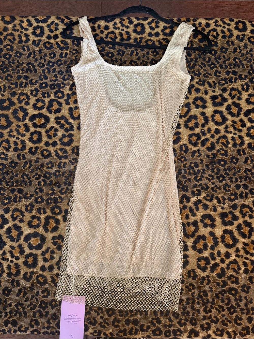 NWT ALMOND MUSE MINI DRESS GOLD MESH OVERLAY💋SHOP CLOSING💋NO OFFERS💋